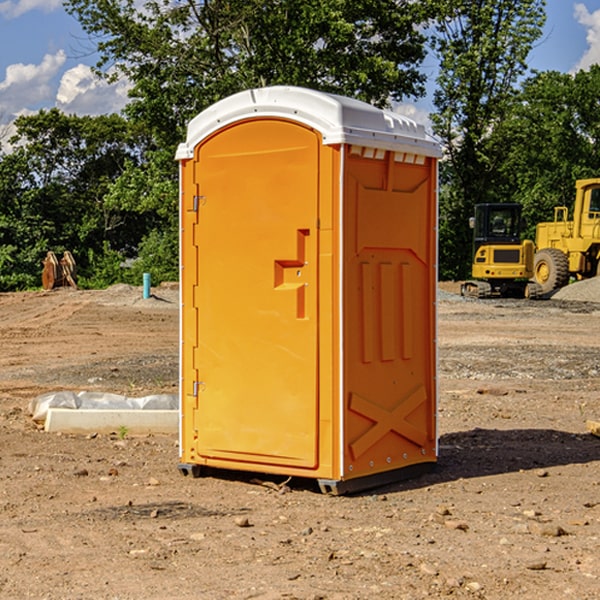 how often are the porta potties cleaned and serviced during a rental period in Stallion Springs CA